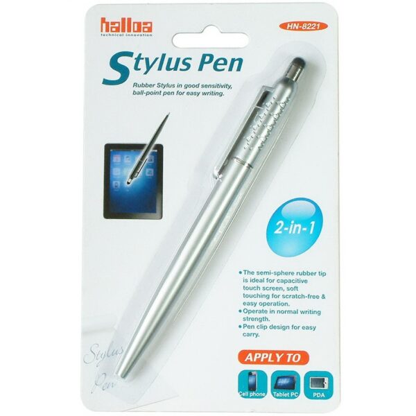 Halloa Stylus Pen Double Sided with Clip for Touch Screen Devices - HN8221