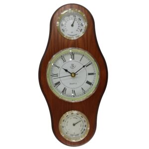 Woodpecker Quartz Wall Clock Thermometer Hygrometer 30 x 15 cm - 108