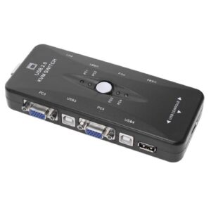 Conqueror KVM Switcher 4 Port USB Connects and Controls 4 PCs - G186A