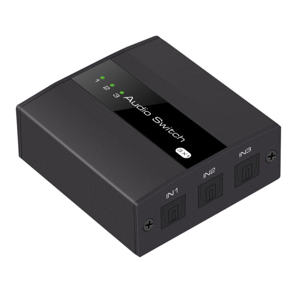 Digital Optical Audio Switcher 3x1 Switch Box with IR Remote Controller - G231