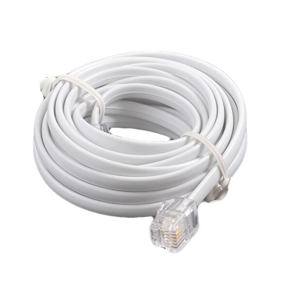 Conqueror Telephone Line Cable 5 Meter White - C104B