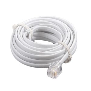 Conqueror Telephone Line Cable 15 Meter White - C104D
