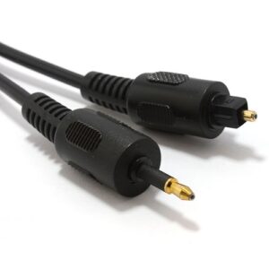 Conqueror Fiber Optic Cable Toslink to 3.5mm 1.5 Meter Black - C117A
