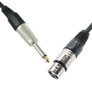 Conqueror Microphone Cable XLR to 6.5mm Mic Audio Cable Female to Male 1.5 Meter Black - C121A