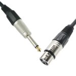Conqueror Microphone Cable XLR to 6.5mm Mic Audio Cable Female to Male 5 Meter Black - C121B