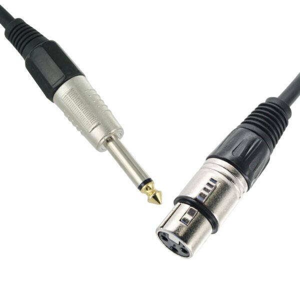 Conqueror Microphone Cable XLR to 6.5mm Mic Audio Cable Female to Male 5 Meter Black - C121B