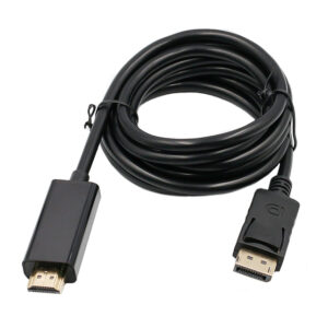 Conqueror Cable Display to HDMI Male to Male,GOLD,4K 30HZ,  1.8 Meter Black - C133B