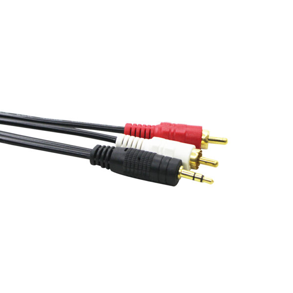 Conqueror Cable 3.5mm Audio Jack to 2x RCA Stereo 5 Meter Black - C31C