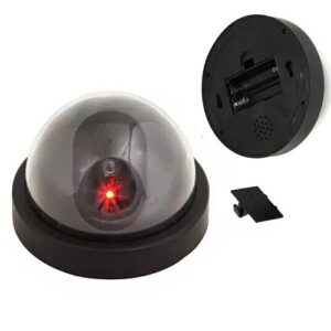 Conqueror Fake Security Surveillance Camera Dummy Dome Shaped Camera for Indoor / Outdoor with Red LED Light - CA96