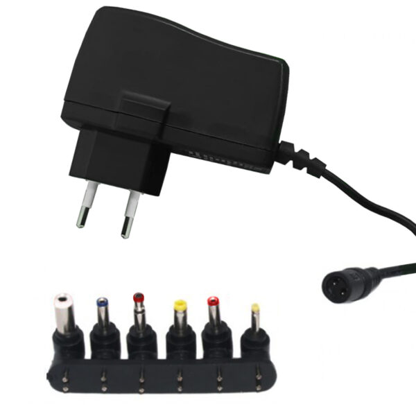 Lianlong 3V 4.5V 5V 6V 6.5V 7V AC DC Power Adapter Charger 6 Selectable Adapter Tips Multi Voltage Universal Switching Power Supply 2500mA Max - LLAS2500