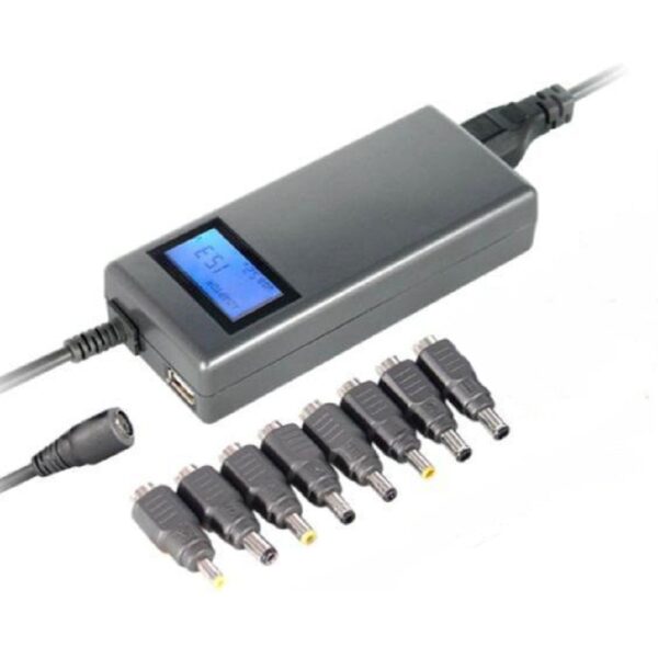 Universal Laptop Adapter 8 Tips Adjustable Voltage 12-24 Volt - BC10/8