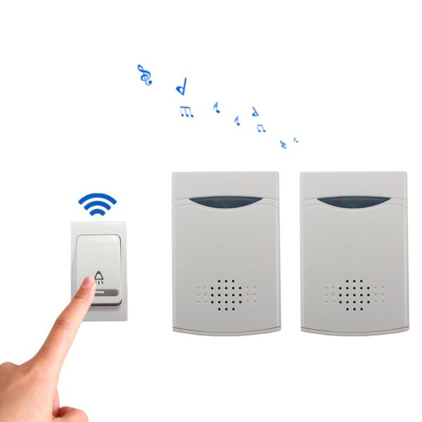 Aiteng Digital Wireless Doorbell with 2 Receivers - V006B2