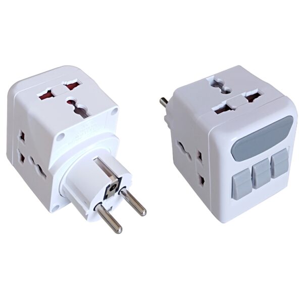 Conqueror 3 Plug Adapter Wall Tap Multiple Charging Station Overvoltage Protection - G156A