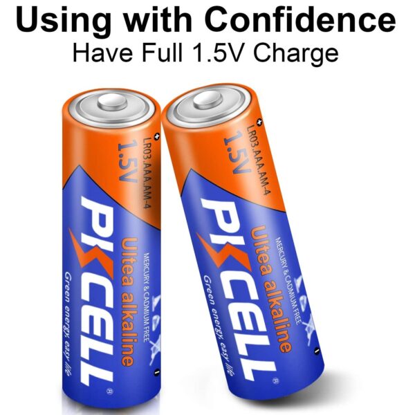 PKcell AAA Alkaline Battery 1.5 Volt Pack of 4 for Household Items, Electronic Products LR03 - AAA