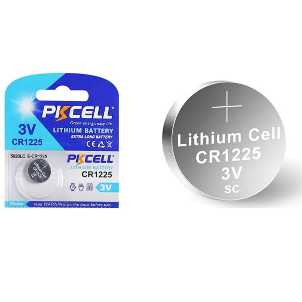 PKcell Lithium Coin Cell Button Battery 3 Volt  Pack of 5 - CR1225