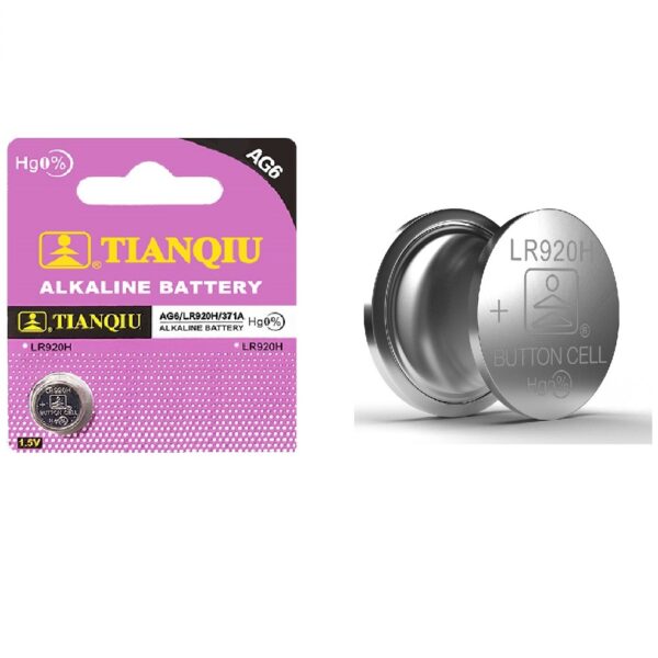 Tianqiu Alkaline Button Cell Battery  1.5 Volt  AG6 Pack of 10 - 371
