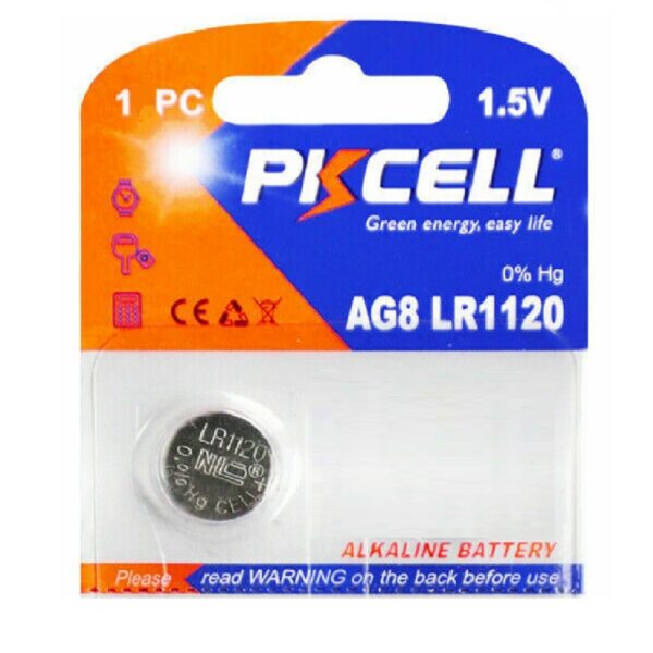 PKcell Alkaline Button Cell Battery 1.5 Volt  LR1120, AG8 Pack of 10 - 391
