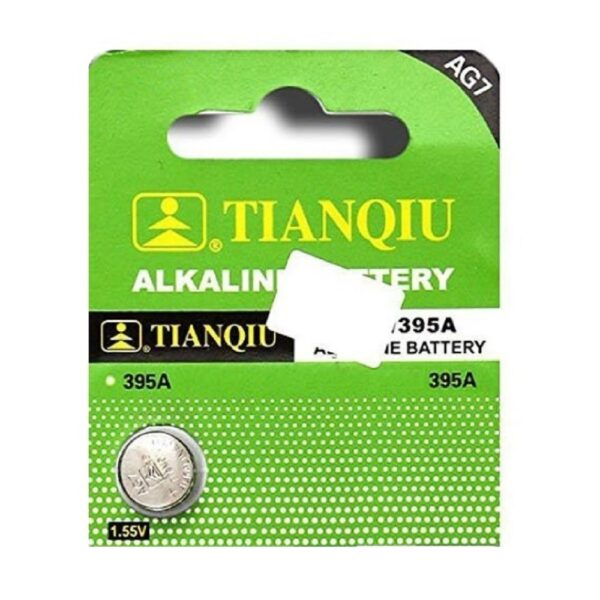 Tianqiu Alkaline Button Cell Battery  1.5 Volt for Watches, Cameras AG7 Pack of 10 - 395
