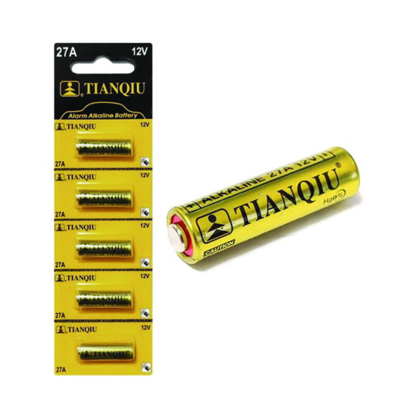 Tianqiu 12 Volt Alkaline Pack of 5 Battery for Household Items, Electronic Products  - A27