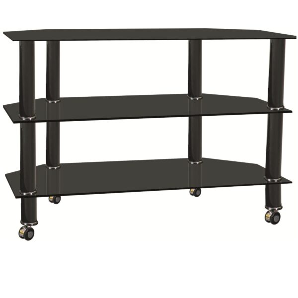 Table Stand Cart with Wheels and Shelves TV Console - HT4B