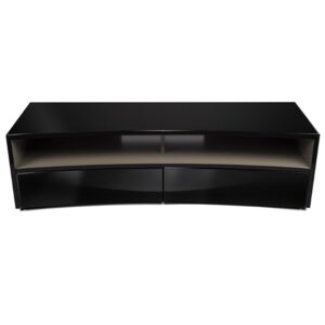 Table Stand Curve Shape Black Wood TV Console - HT51B-C