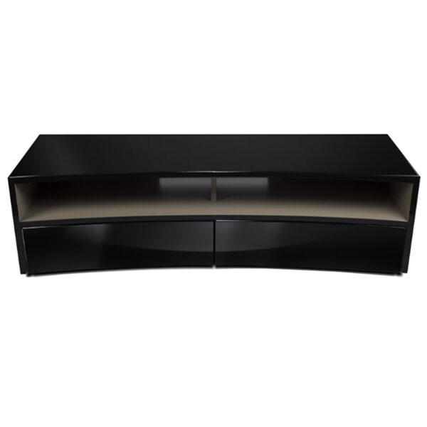 Table Stand Curve Shape Black Wood TV Console - HT51B-C