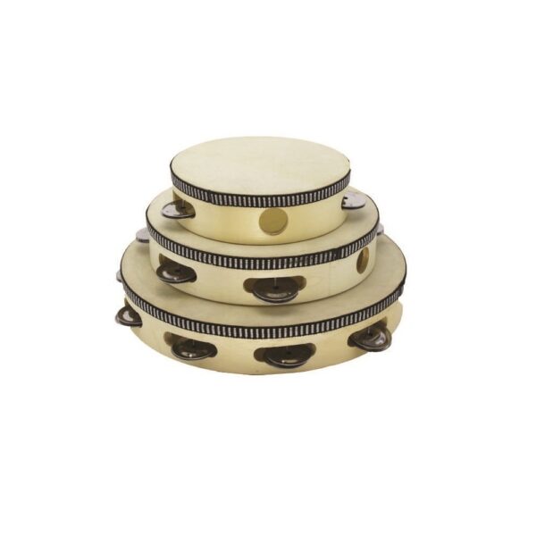 ABC Tambourine Wood Design Musical Instrument - M417