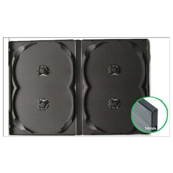 Case DVD Quadruple Sided 14 mm Black - M79