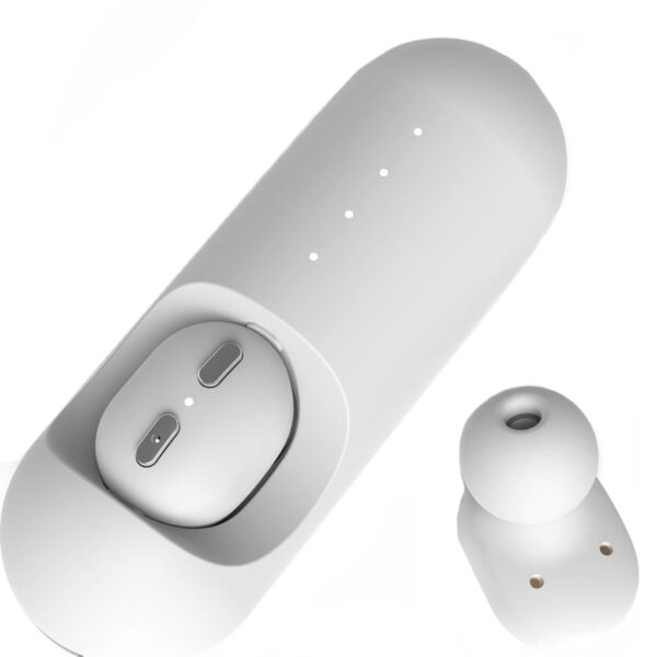QCY Bluetooth Earbud Wireless In-Ear Headphone for Hands-Free Calling and Music with Portable Charger - MINI1