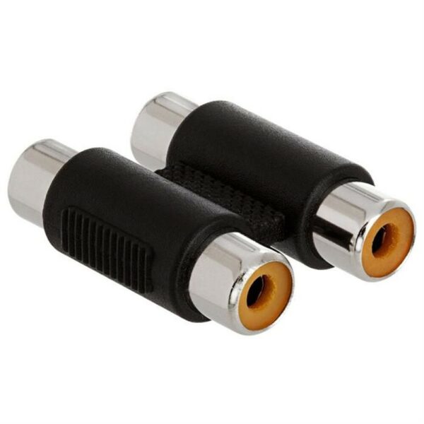 Plug Audio Video Cable Wire 2 x RCA Female to Female Connector Coupler Jack Adapter - P210