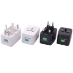 Plug Travel Adapter Universal All-in-1 Adapter for USA EU UK AUS with Fuse Protect, Built-in Safety Shutters - P221