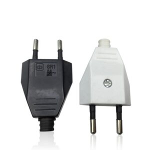 Plug Rewireable 2 Pin Round AC Power Plug - P222