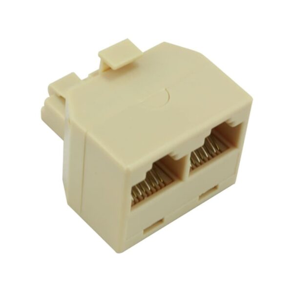 Plug Telephone 2 x 8P8C to Male Plug Network Cable Adapter - P229