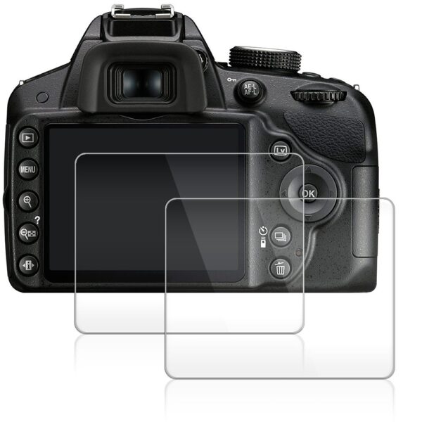 Protection for Canon ID III Tempered Glass Screen Protector, Ultra Strong Ultra Clear DSLR Camera Glass for Canon Dual Screen 13 x 53mm and 55 x 65mm - P631