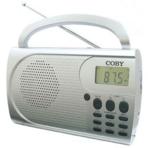 Coby AM / FM Radio Portable with Alarm Clock Silver - CXR500