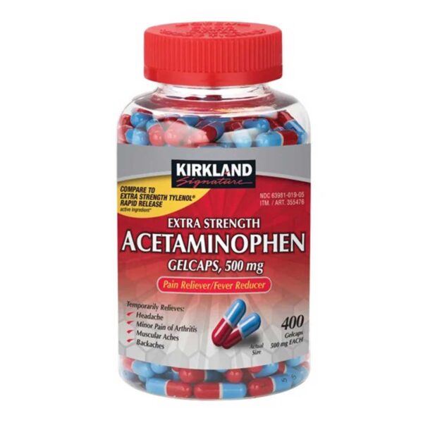 Rapid Release Acetaminophen 500 mg (400 Gelcaps)